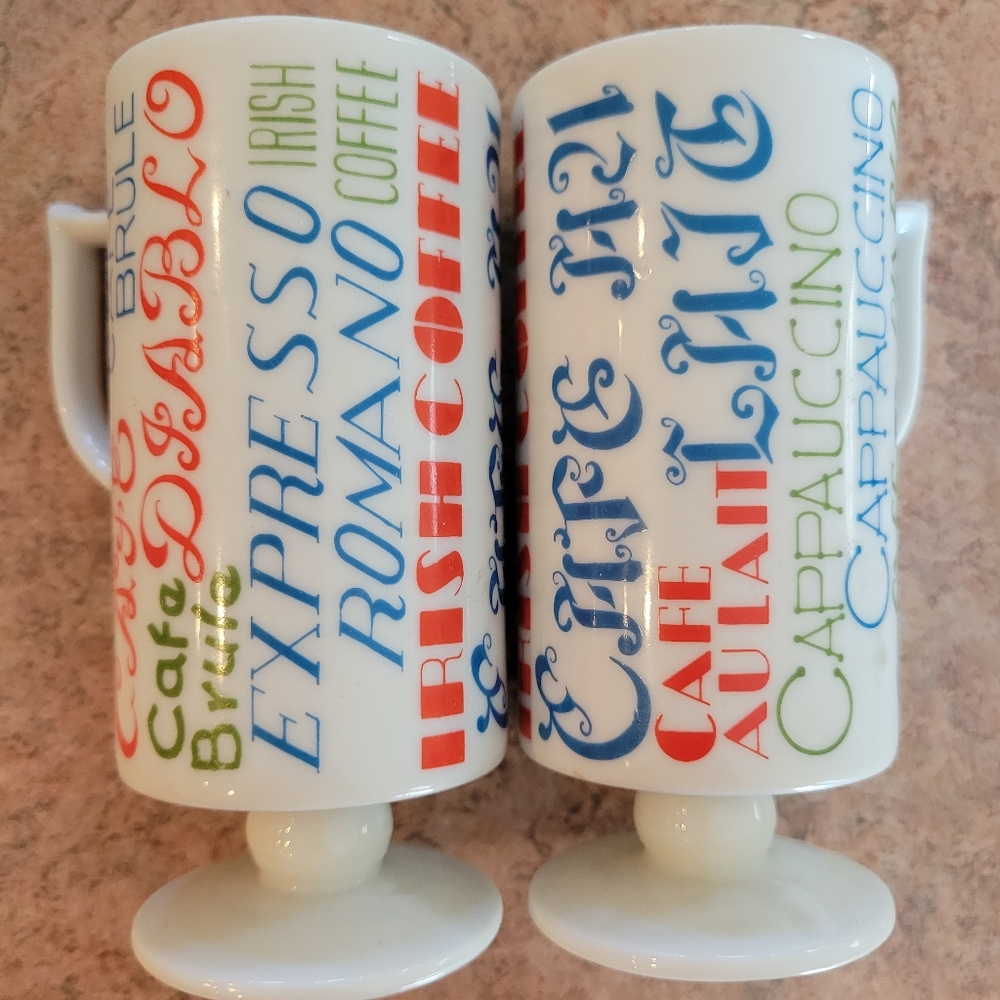 Vintage Espresso Demitasse Coffee Cups Royal Crown 3284 Colorful 1970s?